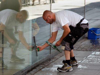 Cleaning shopfront